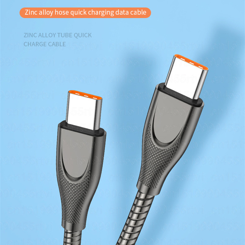 Cablu USB de încărcare rapidă 65W 5A Încărcător rapid multiplu Cablu USB tip C din aliaj de aluminiu pentru Samsung Xiaomi Huawei Cablu de sârmă pentru încărcător