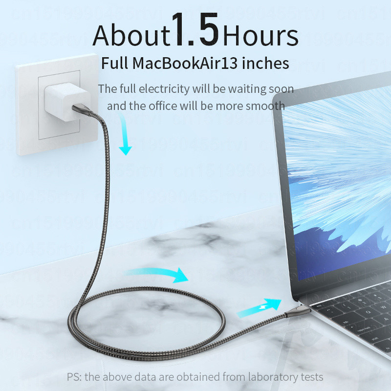 Cablu USB de încărcare rapidă 65W 5A Încărcător rapid multiplu Cablu USB tip C din aliaj de aluminiu pentru Samsung Xiaomi Huawei Cablu de sârmă pentru încărcător