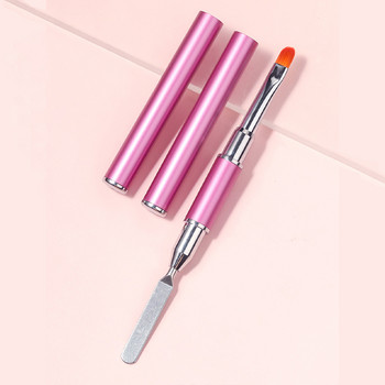 1PC Dual Ended Nail Art Acrylic Extension Light therapy Painting Pen UV Gel Remover Spatula Εργαλείο μανικιούρ