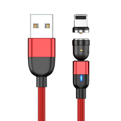 Forgó mágneses kábel 3 m hosszú Micro USB C típusú telefonkábel Huawei töltőkábelhez vezeték Samsung mágneses töltőhöz 1 m 2 m