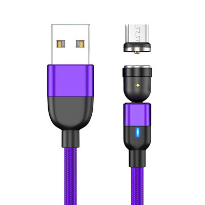 Forgó mágneses kábel 3 m hosszú Micro USB C típusú telefonkábel Huawei töltőkábelhez vezeték Samsung mágneses töltőhöz 1 m 2 m