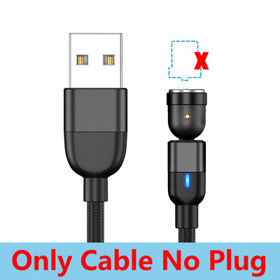 Forgó mágneses kábel 3 m hosszú Micro USB C típusú telefonkábel Huawei töltőkábelhez vezeték Samsung mágneses töltőhöz 1 m 2 m