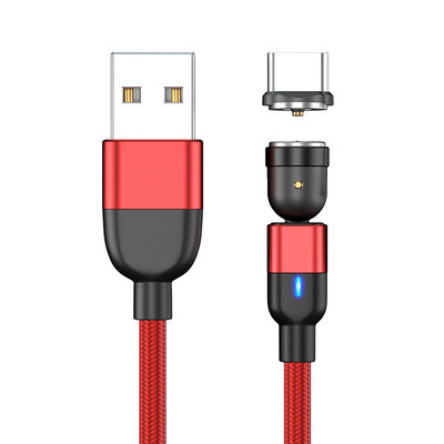 Forgó mágneses kábel 3 m hosszú Micro USB C típusú telefonkábel Huawei töltőkábelhez vezeték Samsung mágneses töltőhöz 1 m 2 m