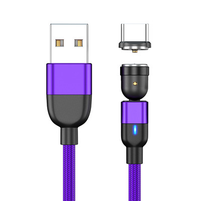 Forgó mágneses kábel 3 m hosszú Micro USB C típusú telefonkábel Huawei töltőkábelhez vezeték Samsung mágneses töltőhöz 1 m 2 m