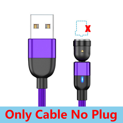 Forgó mágneses kábel 3 m hosszú Micro USB C típusú telefonkábel Huawei töltőkábelhez vezeték Samsung mágneses töltőhöz 1 m 2 m