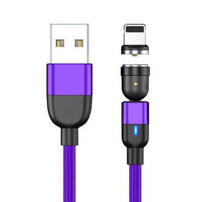 Forgó mágneses kábel 3 m hosszú Micro USB C típusú telefonkábel Huawei töltőkábelhez vezeték Samsung mágneses töltőhöz 1 m 2 m