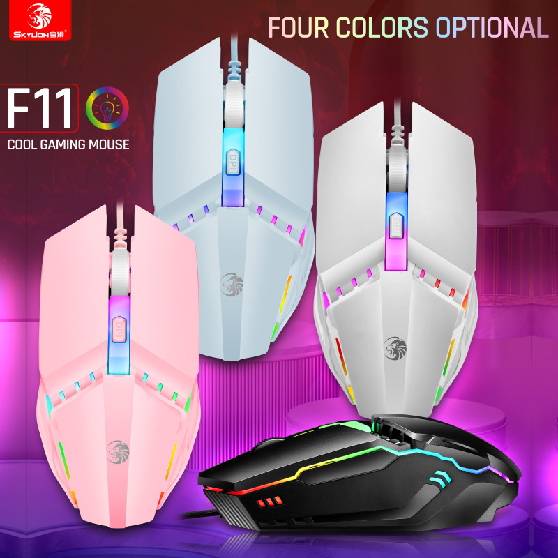 F11 Új irodai egér USB vezetékes játék egér számítógéphez Sport Rugalmas árú irodai vezetékes usb egér