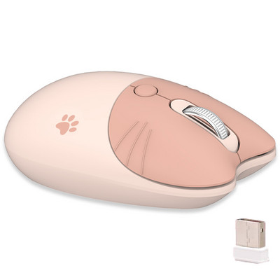 Ергономична безжична мишка Pink Mini USB Optical Kawaii Cute Gaming Mice Silent Computer Gamer Mause Girl For Laptop PC Computer