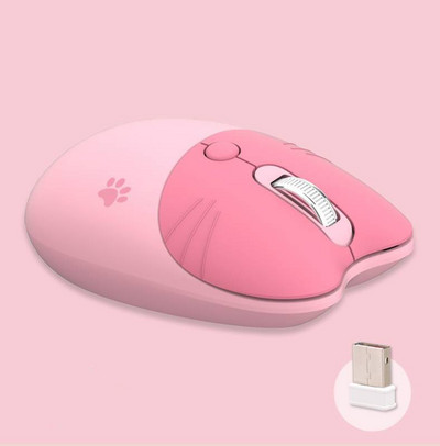 Ергономична безжична мишка Pink Mini USB Optical Kawaii Cute Gaming Mice Silent Computer Gamer Mause Girl For Laptop PC Computer