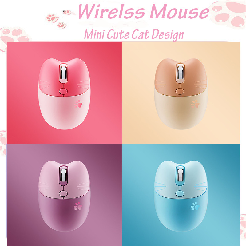 Ергономична безжична мишка Pink Mini USB Optical Kawaii Cute Gaming Mice Silent Computer Gamer Mause Girl For Laptop PC Computer