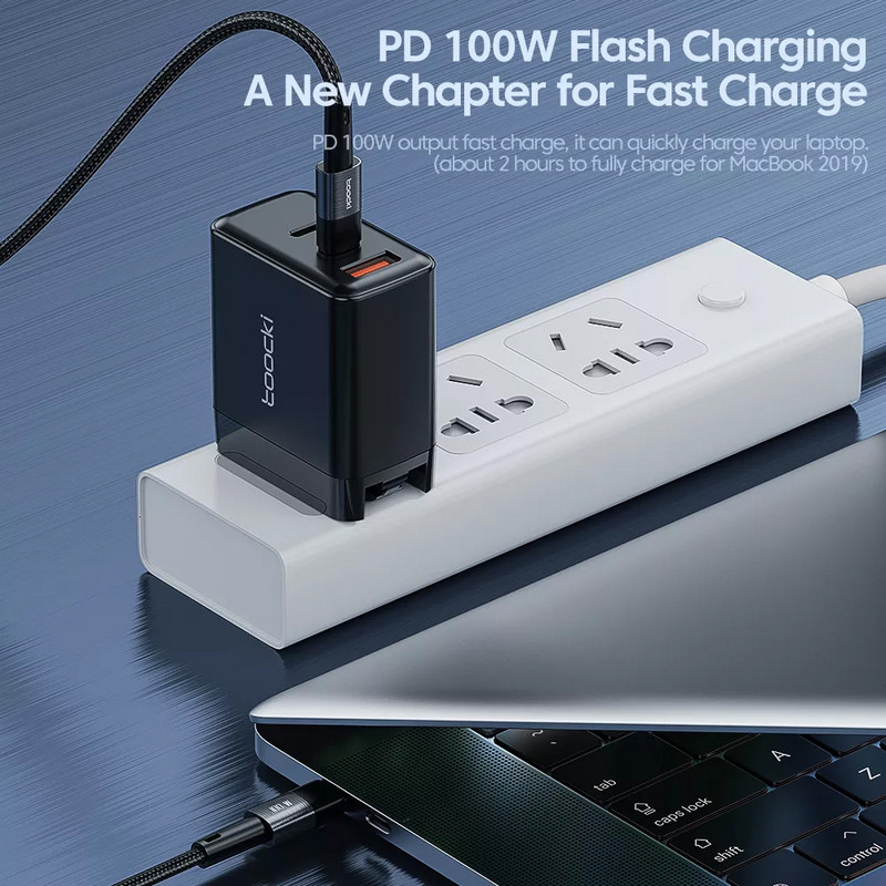 Toocki 100 W USB C - C típusú kábel PD gyorstöltő töltőkábel 6A/66W USB Type C kábel Huawei Xiaomi POCO Samsung Macbookhoz