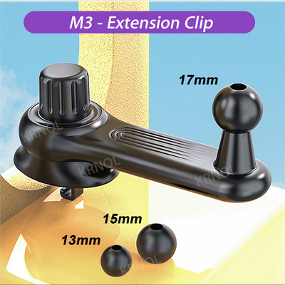 Atnaujinkite oro ventiliacijos spaustuką automobilinio telefono laikiklio stovui 17 mm 15 mm 13 mm rutulinė galvutė oro išleidimo angoms automatinio telefono atramos tvirtinimo laikiklis