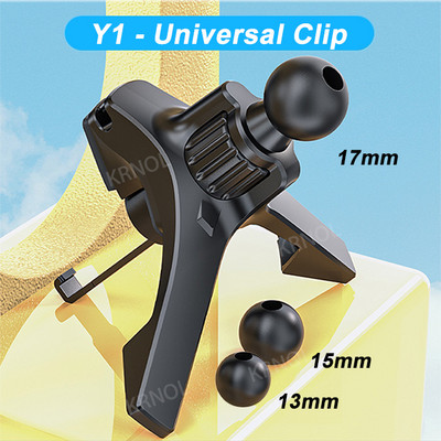 Atnaujinkite oro ventiliacijos spaustuką automobilinio telefono laikiklio stovui 17 mm 15 mm 13 mm rutulinė galvutė oro išleidimo angoms automatinio telefono atramos tvirtinimo laikiklis