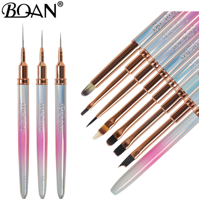BQAN Pearlescent Nail Art Brush Gelinis šepetys manikiūrui Akrilo UV gelio priauginimo rašiklis nagų lako dažymo piešimo teptuko įdėklas