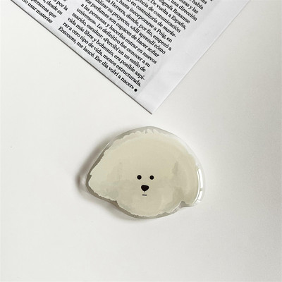 Πολυτελής γυαλιστερή επεκτάσιμη βάση τηλεφώνου Cartoon Animal Puppy Πτυσσόμενη ελαστική λαβή Tok Αξεσουάρ βραχίονα δακτυλίου δακτυλίου