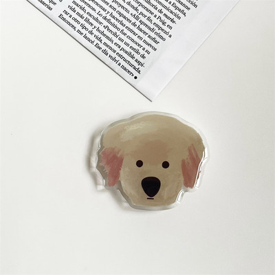 Πολυτελής γυαλιστερή επεκτάσιμη βάση τηλεφώνου Cartoon Animal Puppy Πτυσσόμενη ελαστική λαβή Tok Αξεσουάρ βραχίονα δακτυλίου δακτυλίου