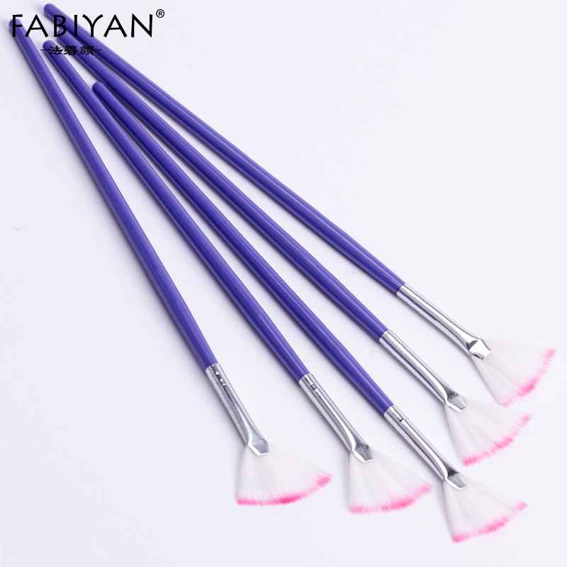 5 buc perie pentru pictura pentru unghii, stilou, formă de evantai, acrilic, gel UV, lac, design, design gradient, instrument de curățare pentru manichiură
