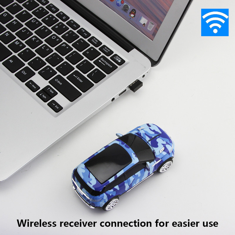 Novi uredski miš Cool sportski automobil Bežični miš za igrice Mini 3D USB optička mačka 1600DPI Ergonomski igrački miševi za miševe za prijenosna računala