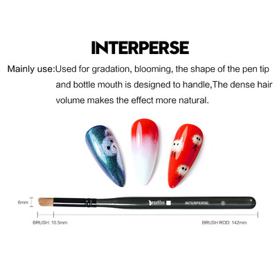 Beautilux nagų šepetėlis UV taškinis nagų šepetėlis gelio spalvos dažymo linijos piešimo modelio kūrimo gelinis lakas nagų profesionalus šepetėlis