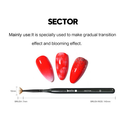 Beautilux nagų šepetėlis UV taškinis nagų šepetėlis gelio spalvos dažymo linijos piešimo modelio kūrimo gelinis lakas nagų profesionalus šepetėlis