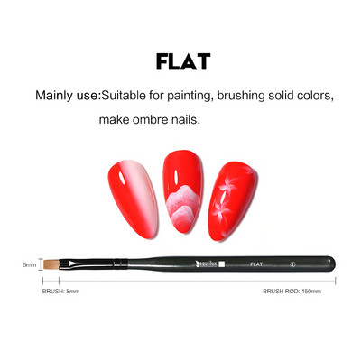 Beautilux nagų šepetėlis UV taškinis nagų šepetėlis gelio spalvos dažymo linijos piešimo modelio kūrimo gelinis lakas nagų profesionalus šepetėlis