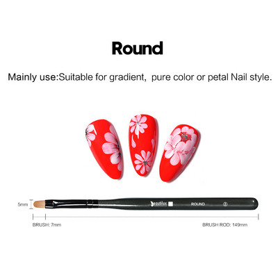 Beautilux nagų šepetėlis UV taškinis nagų šepetėlis gelio spalvos dažymo linijos piešimo modelio kūrimo gelinis lakas nagų profesionalus šepetėlis