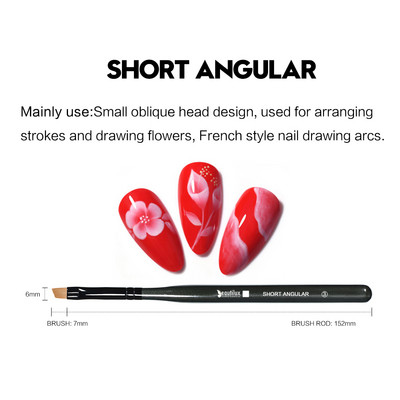 Beautilux nagų šepetėlis UV taškinis nagų šepetėlis gelio spalvos dažymo linijos piešimo modelio kūrimo gelinis lakas nagų profesionalus šepetėlis