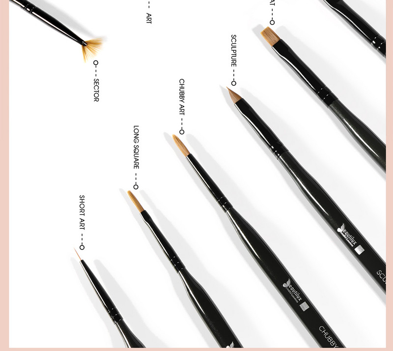 Beautilux nagų šepetėlis UV taškinis nagų šepetėlis gelio spalvos dažymo linijos piešimo modelio kūrimo gelinis lakas nagų profesionalus šepetėlis