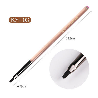 Misscheerings Nagų dailės šepetėlis akrilinis skaidrus prancūziškas gėlės rankenėlė tapyba Piešimo pamušalas rašiklis manikiūro įrankis geliniam lakavimui