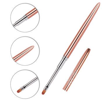 2022 Brushes For Gel Varnish Metal Handle Nail Art Pencil Liner Brush For Nail Frence Design Set Manicure Kit Profesional