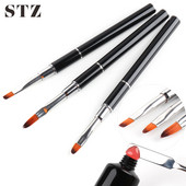 Akril körömkefe UV zselé hosszabbító festő ecsetek manikűr poli akril toll spatula stift Nail Art eszköz #1841