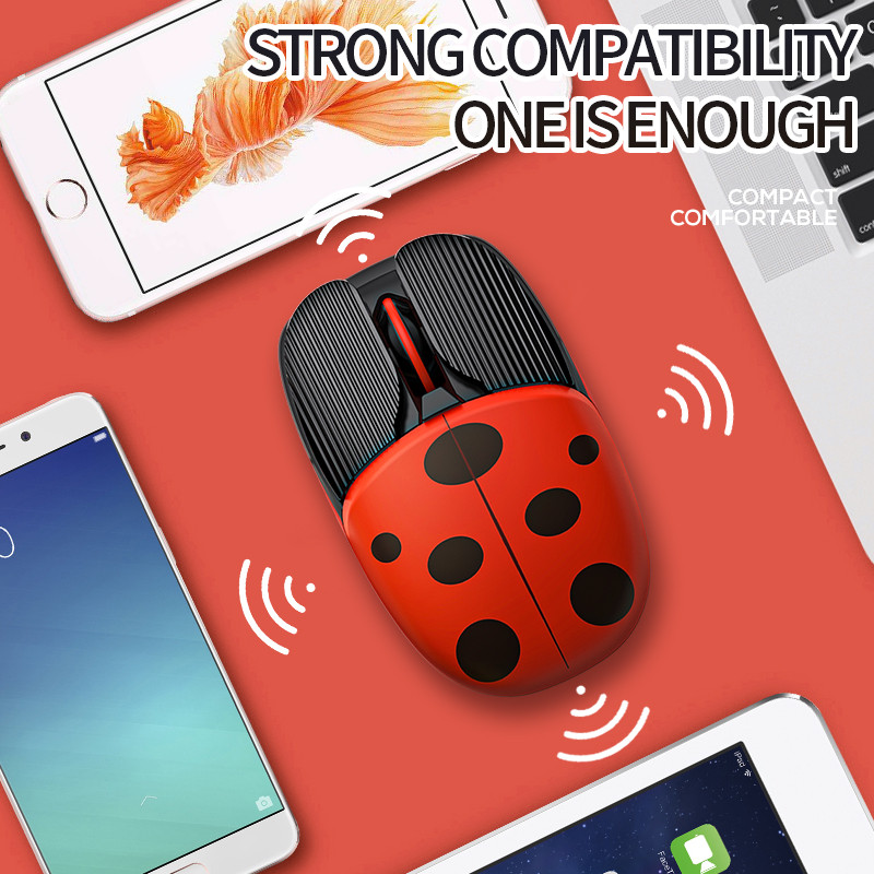 Aranyos 2.4G vezeték nélküli játékegér, újratölthető Kawaii Mini Cartoon Bluetooth csendes egerek számítógépes laptopokhoz, otthoni irodához