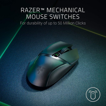 Razer Basilisk X Hyperspeed Wireless Gaming Mouse: Bluetooth и безжична съвместимост 16000DPI DPI оптичен сензор Razer мишки