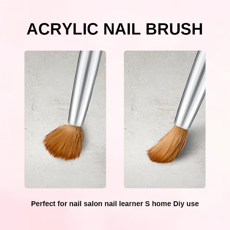 Kolinsky Sable nagų šepetėlis gradientas Pink Metallic Barrel apvalios formos nagų dailės šepetėlis akrilo dengimui Manikiūro įrankis #8-#22