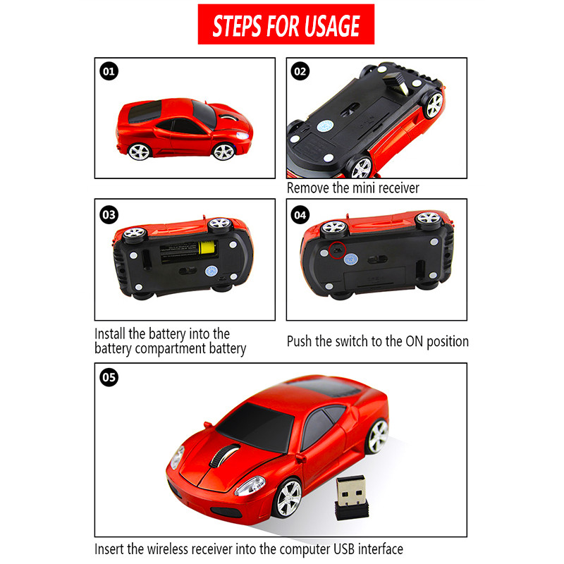 UTHAI DB20 belaidė automobilio pelė GDPI 1600 belaidė pelė asmenybės kūrybinė dovana pelė 2.4 pelė