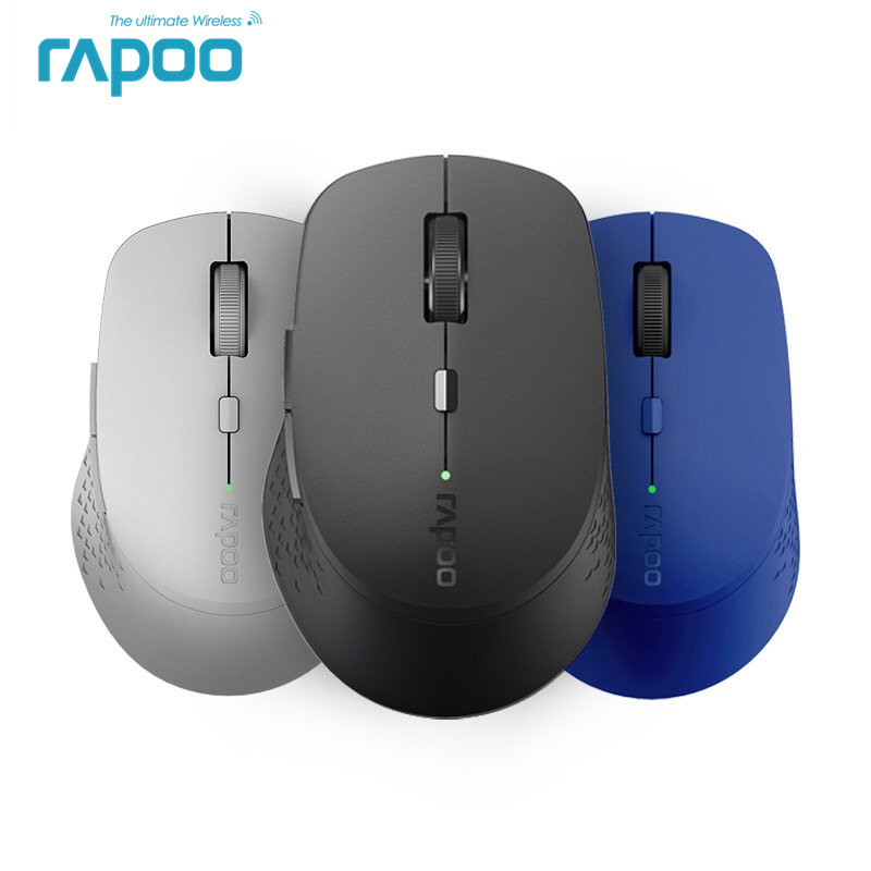 Nauja „Rapoo“ kelių režimų tyli belaidė pelė su 1600 DPI suderinama su „Bluetooth“ ir 2,4 GHz, skirta trijų įrenginių prijungimui