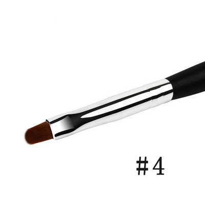 BQAN #4#6#8#10 Nail Art UV géllakk festés körömecset fekete fa nyéllel faragott virágok manikűr köröm eszközök