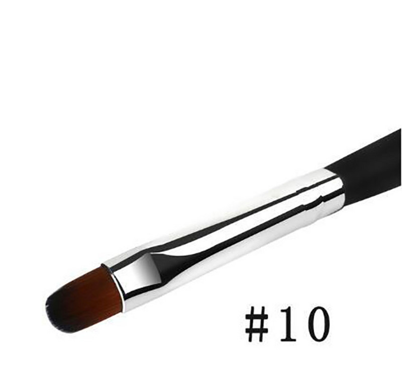 BQAN #4#6#8#10 Nail Art UV géllakk festés körömecset fekete fa nyéllel faragott virágok manikűr köröm eszközök