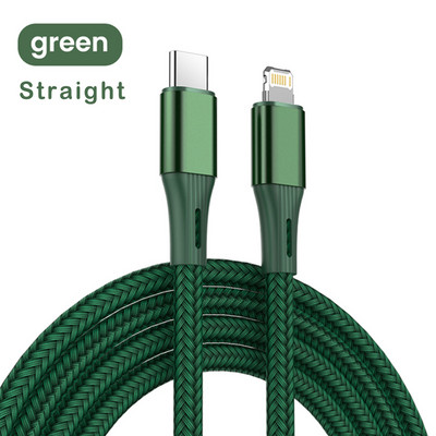 90 laipsnių žaibo katė, skirta iPhone 14 13 12 greito įkrovimo kabeliui 20w Pd USB tipo C kabeliui Ipad iPhone 11 Pro Max Xs alkūniniam kabinai