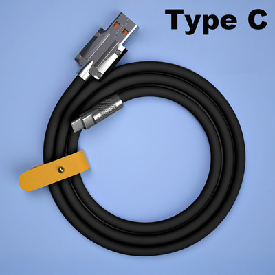 120 W itin greito įkrovimo C tipo skysto silikono kabelis USB C laidas skirtas Xiaomi Huawei Samsung Pixel POCO USB įkroviklio duomenų laido laidas