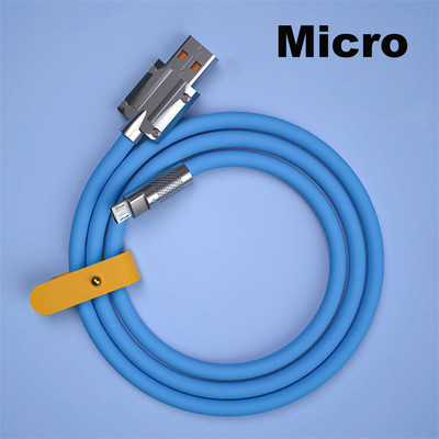 120 W itin greito įkrovimo C tipo skysto silikono kabelis USB C laidas skirtas Xiaomi Huawei Samsung Pixel POCO USB įkroviklio duomenų laido laidas