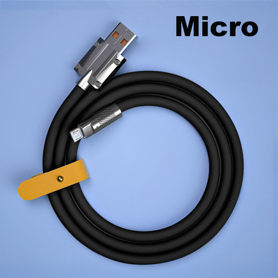 120 W itin greito įkrovimo C tipo skysto silikono kabelis USB C laidas skirtas Xiaomi Huawei Samsung Pixel POCO USB įkroviklio duomenų laido laidas