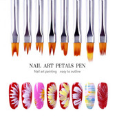 8 vnt./rinkinys Nagų šepetėlis manikiūrui Gelinis šepetėlis nagų dailei DIY Tools Gelinis šepetėlis Įvairių dydžių Manikiūro įrankių rinkinys