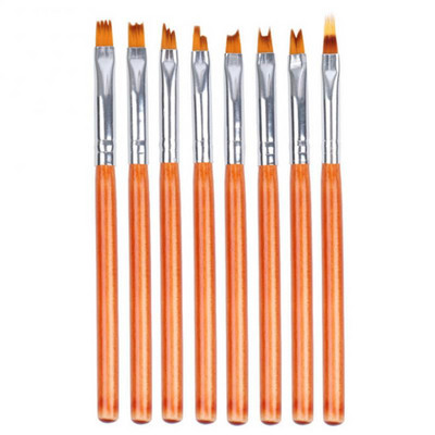 8 vnt./rinkinys Nagų šepetėlis manikiūrui Gelinis šepetėlis nagų dailei DIY Tools Gelinis šepetėlis Įvairių dydžių Manikiūro įrankių rinkinys