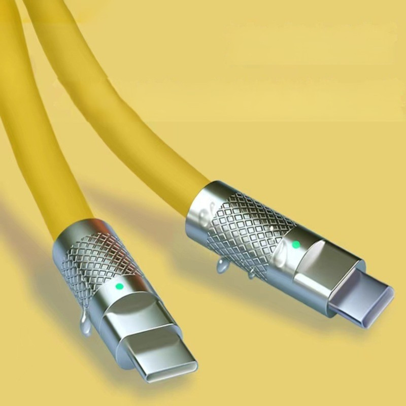 Καλώδιο υγρής σιλικόνης PD τύπου C έως τύπου C Καλώδιο 6A Γρήγορη φόρτιση για Samsung Xiaomi Cable Data Type-C για φορητό υπολογιστή Huawei Max 120W
