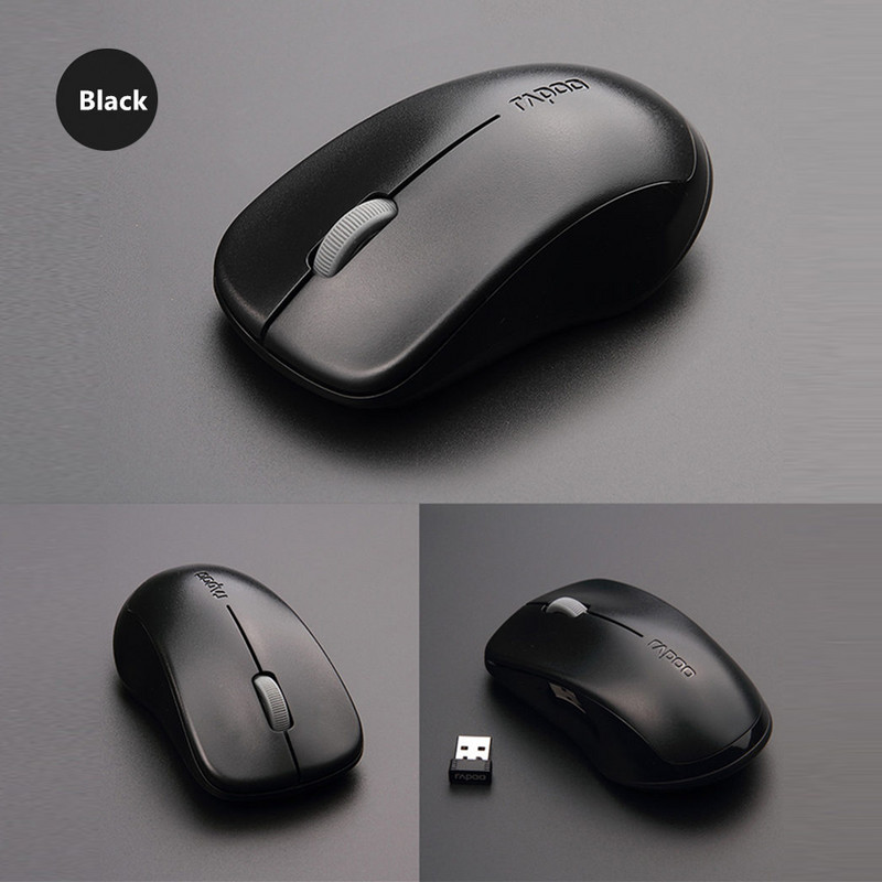 Originalus Rapoo Silent Wireless Optical Mouse Nutildymo mygtukas Click Mini Noiseless Game Mice 1000 DPI, skirtas Macbook PC nešiojamam kompiuteriui