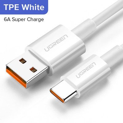Καλώδιο Ugreen 5A USB Type C Καλώδιο γρήγορης φόρτισης δεδομένων Type-C Supercharge USB Type C για Huawei Mate 30 20 P30 P20 Καλώδιο φόρτισης USB