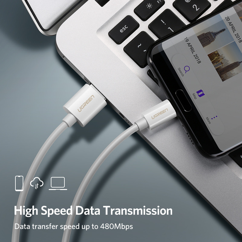 Καλώδιο Ugreen 5A USB Type C Καλώδιο γρήγορης φόρτισης δεδομένων Type-C Supercharge USB Type C για Huawei Mate 30 20 P30 P20 Καλώδιο φόρτισης USB