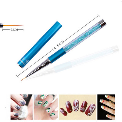 3vnt/sequins Nail Art Brush Piešimas Tapyba Carving Pen Design Manikiūro įrankis 7/9/11mm akrilo įdėklas UV gelio dekoravimo įrankiai