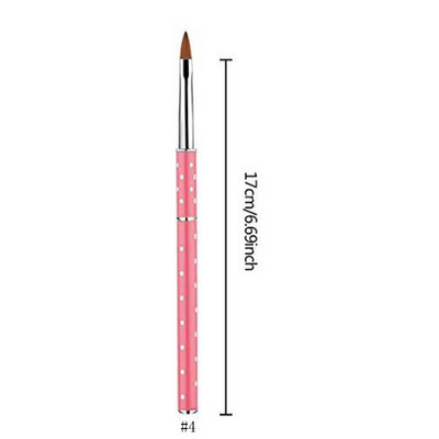1 DB Nail Art Kolinsky Sable akril ecset toll UV gél lakk barkács festés rajz faragás toll manikűr eszközök No,2 4 6 8 10